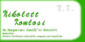 nikolett komlosi business card